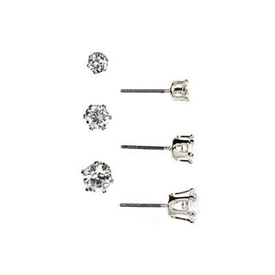 Trio silver stud earring